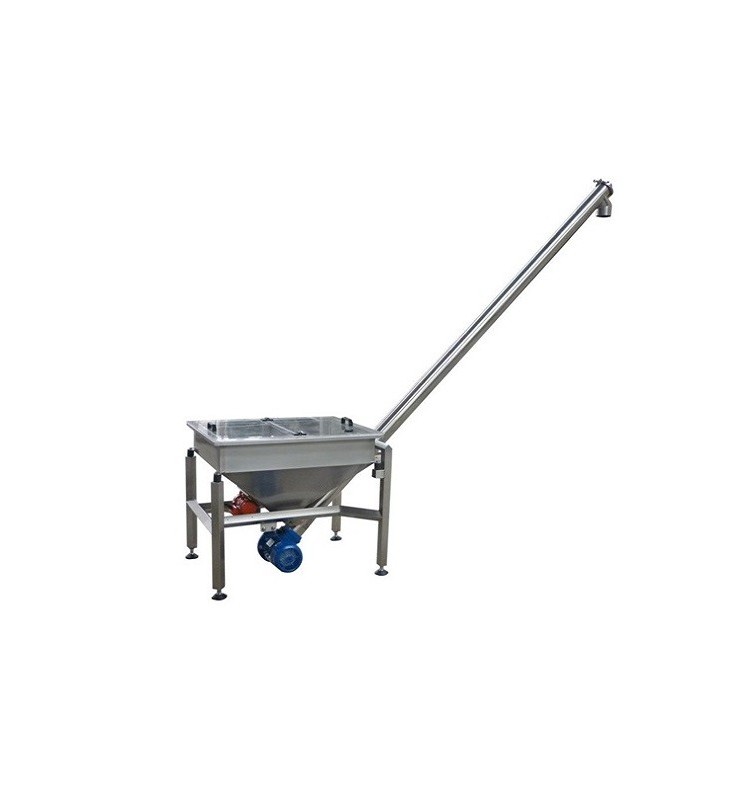 Inclined screw outlet conveyor