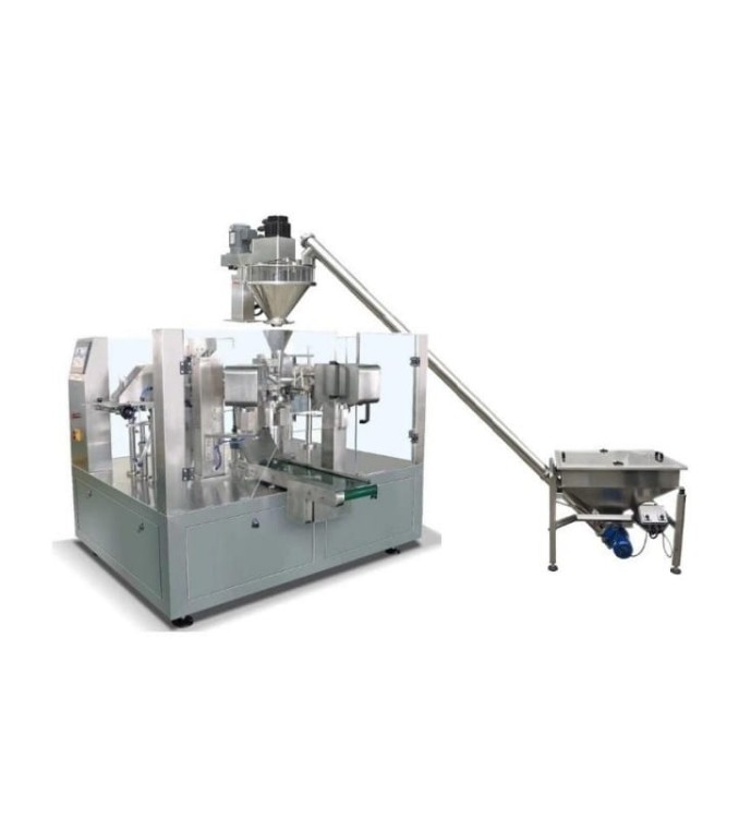 ROTACYJNA MASZYNA PAKUJĄCA DO PROSZKU DOYPACK STRUNA 8GFH-200