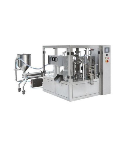 ROTACYJNA MASZYNA PAKUJĄCA DO PŁYNÓW DOYPACK Z NAKRĘTKA HTL HT 8Y