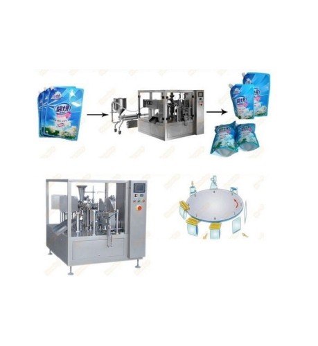 ROTACYJNA MASZYNA PAKUJĄCA DO PŁYNÓW DOYPACK Z NAKRĘTKA HTL HT 8Y