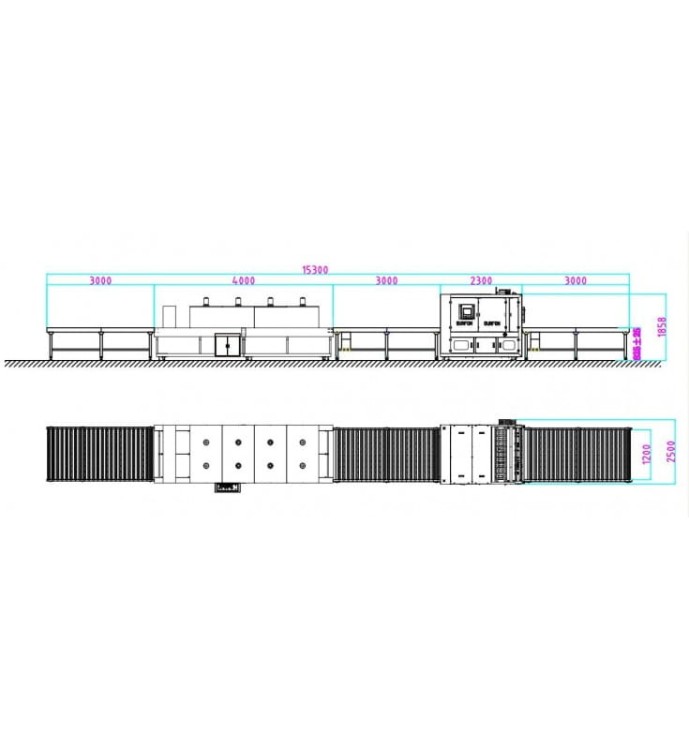 LINIA DO PAKOWANIA MEBLI, DUŻYCH PRZEDMIOTÓW GH-6030AF+SF-12080E