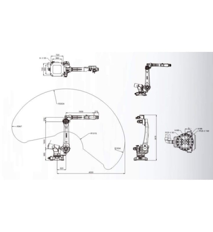 RAMIE KARTEZJAŃSKIE BRTIRUS 2400T-3200T