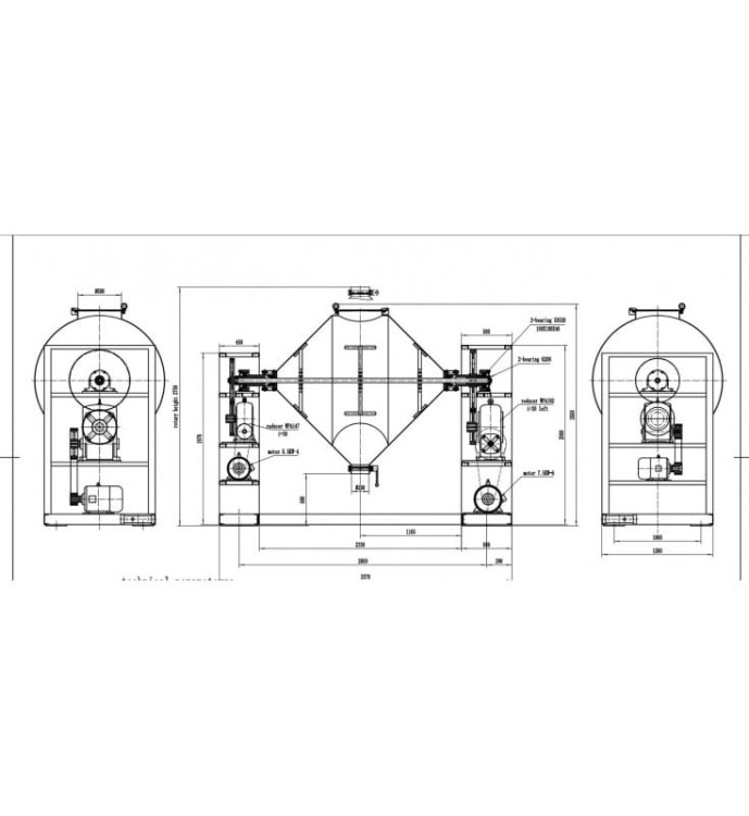 MIESZALNIK DWUSTOŻKOWY DO PROSZKU CW-2000