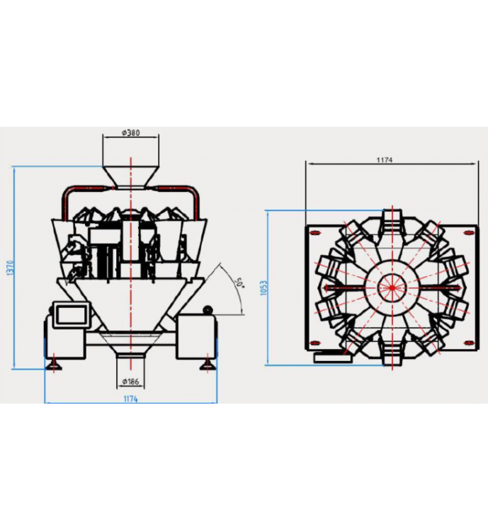 MASZYNA PAKUJĄCA GRANULAT VFFS  NAWAŻARKA 14 GŁOWIC VPX520