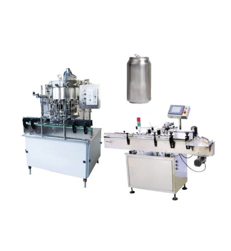 LINIA ROZLEWNICZA DO NAPOJÓW GAZOWANYCH W PUSZKACH Z ETYKIECIARKĄ