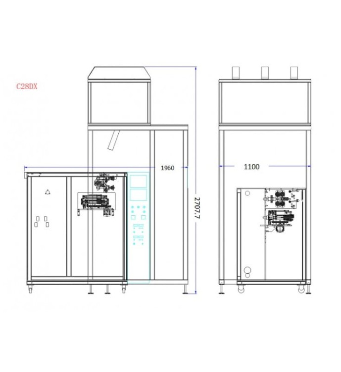 SASZETKARKA DO HERBATY PIRAMIDKI 2 W 1 HL-C28DX-4
