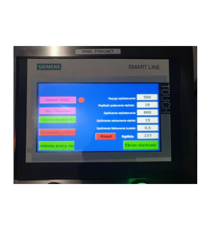 ETYKIECIARKA OKLEJAJĄCA DOOKOŁA OKRĄGŁE BUTELKI MT-550