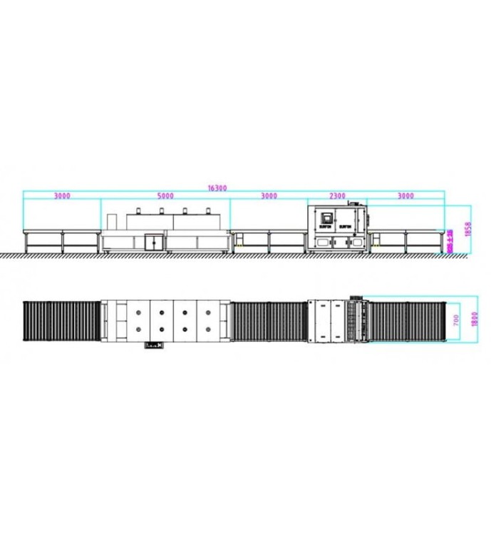 LINIA DO PAKOWANIA PANELI, DRZWI, DESEK, MATERACY GH-6030AF+SF-10040E