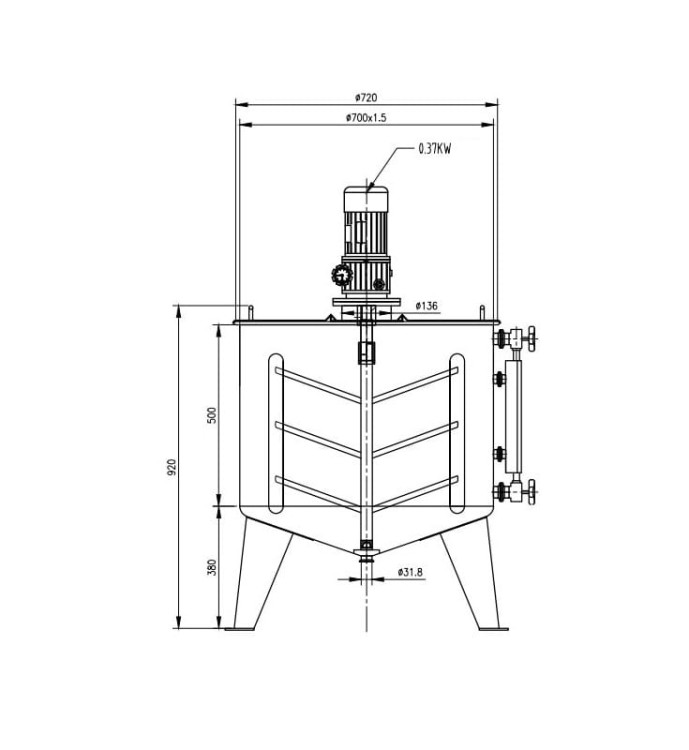 ZBIORNIK Z MIESZALNIKIEM 200L