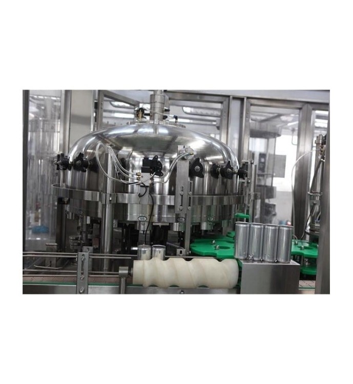 LINIA ROZLEWNICZA DO NAPOJÓW GAZOWANYCH W PUSZKACH Z ETYKIECIARKĄ